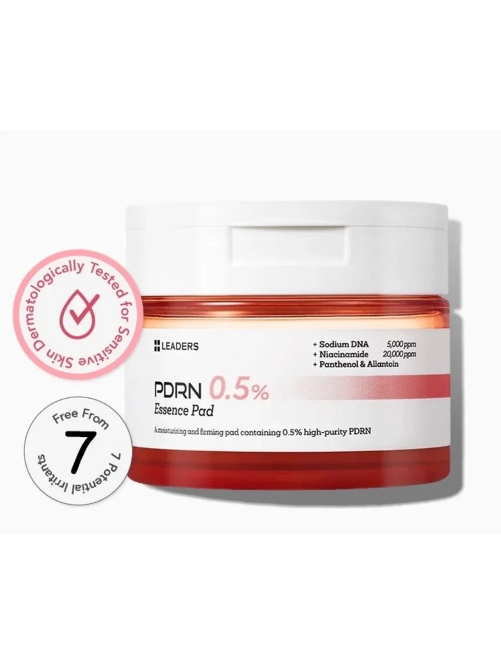 Leaders PDRN 0.5% Essence Pad - Moisturizing & Firming Skincare Pads 70 Count